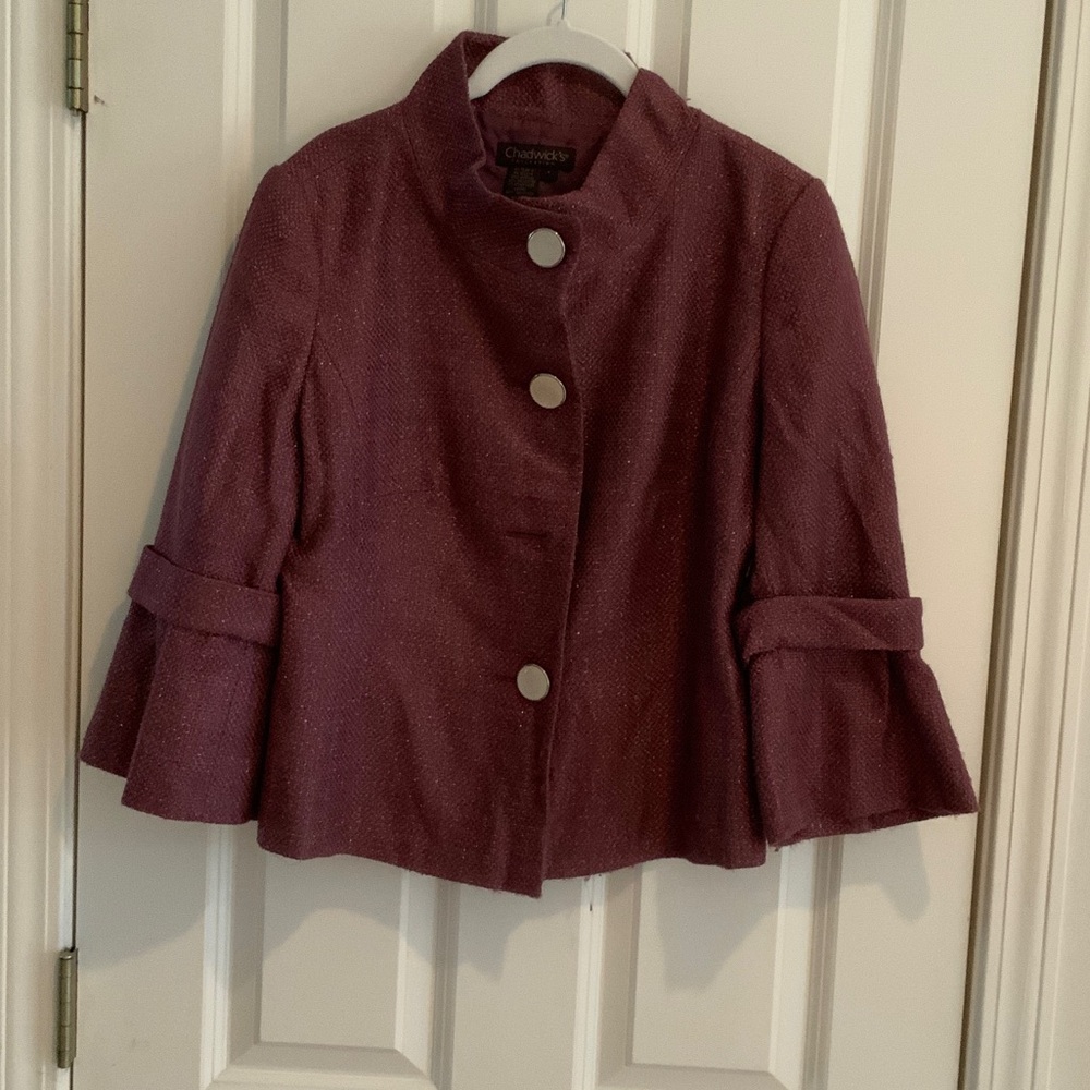 Chadwick’s Collection Size 8 Purple Button-Up Jacket
No Smoking/Pets